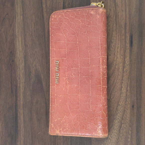 Miu Miu crocodile print long zippy wallet - Picture 1 of 12